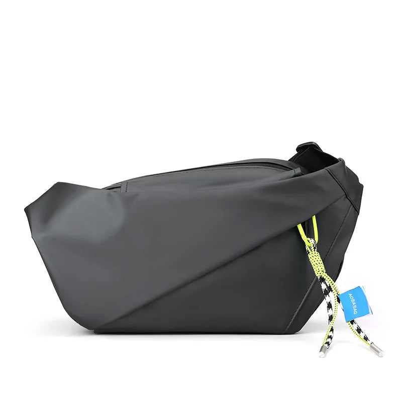 Men’s Shoulder Chest Bag - Nylon Waterproof Outdoor Sport Running & Cycling Belt Bag, Large Capacity Travel Phone Pouch Messenger Bag