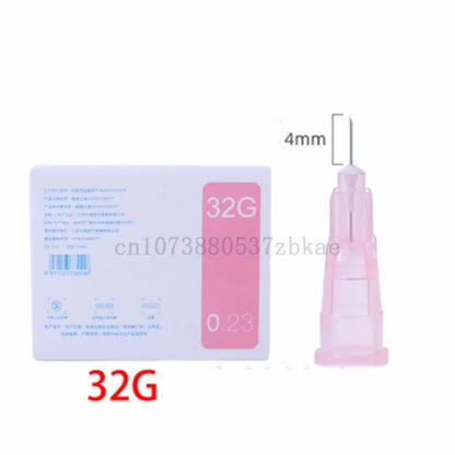 100pcs/Box 32G Disposable Needles – 4mm, 6mm, 8mm, 13mm Painless Irrigator Eyelid Tool Parts for Teeth Syringes