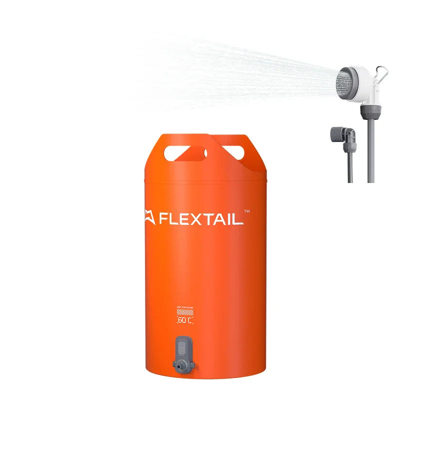 FLEXTAIL Tiny 20L Shower Bucket – Outdoor Water Reservoir with Built-In Pump, Automatic Dispensing & Two-Speed Control