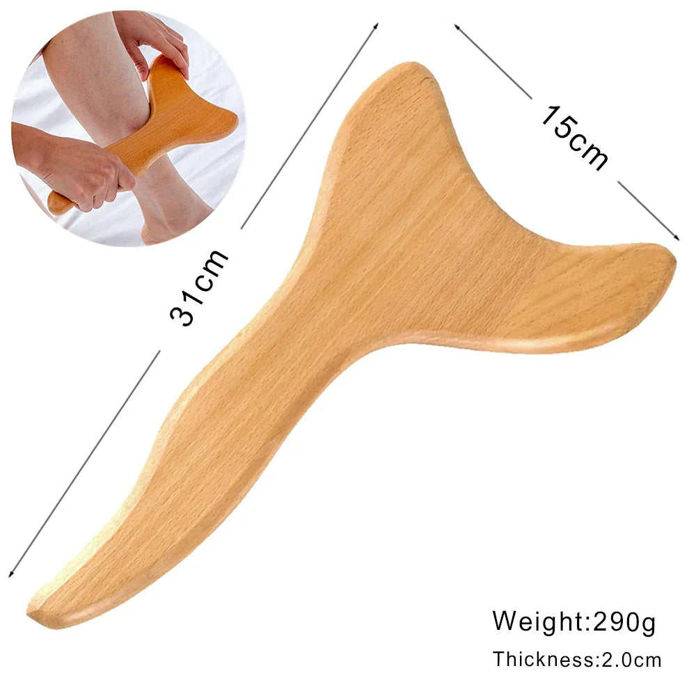Wooden Lymphatic Drainage & Anti-Cellulite Massage Tools – Gua Sha for Body Shaping & Sore Muscle Relief