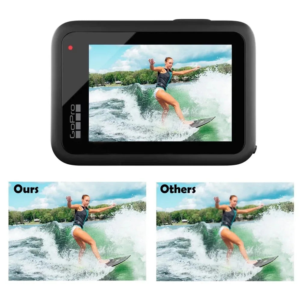 GoPro Hero 13 Black Tempered Glass Screen Protector – Silicone Case, Lens Cap & Protective Film for GoPro 13 Camera