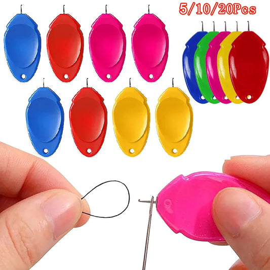 Auto Needle Threader: Simple Device for DIY Machine Sewing - Elderly Guide Needle Threader - Cross-Stitch Tool - 5/10/20Pcs