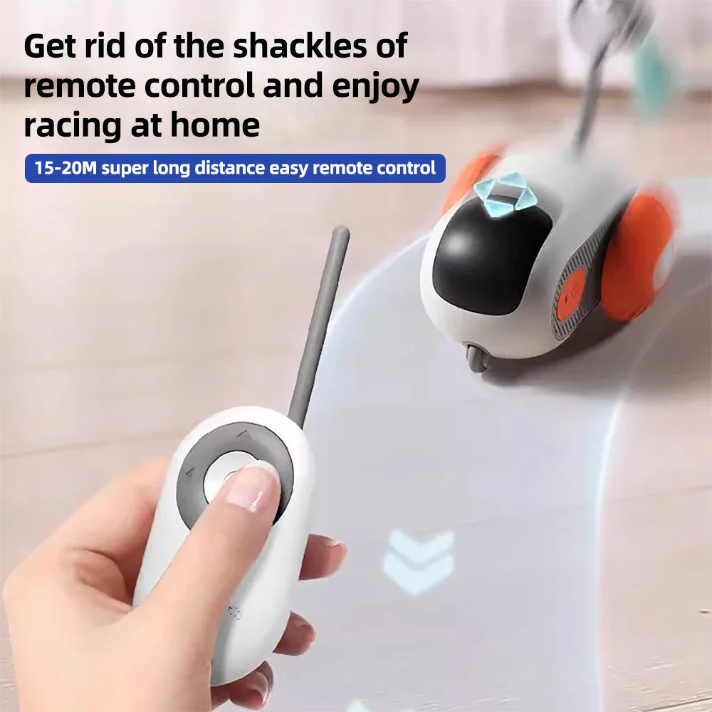 Smart Cat Toy: 2 Modes Automatic Moving Remote Controlled Toy Car for Cats & Dogs - Interactive Kitten Training & Pet Supplies