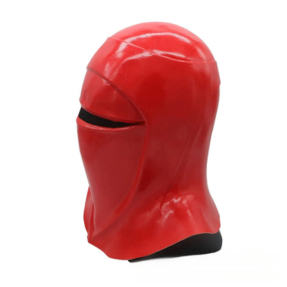 SW Emperor’s Royal Guard Full Head Mask – Red Latex Cosplay & Halloween Costume Accessory