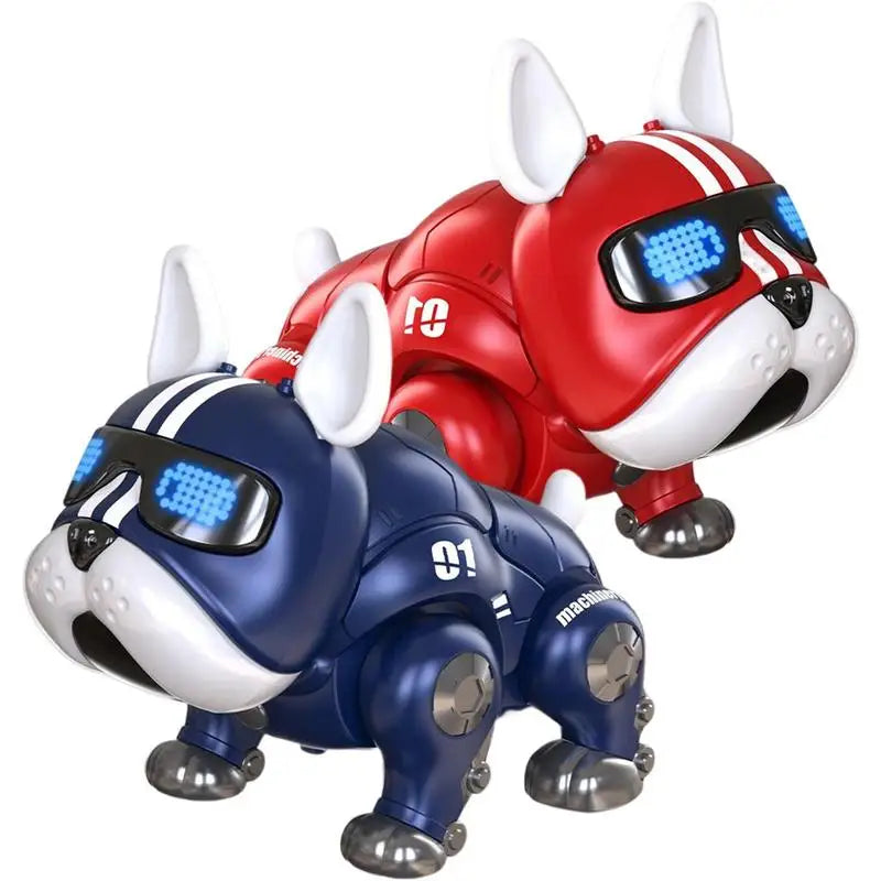 Dance & Music Bulldog Robot Toy - Intelligent Interactive Dog with Lights for Kids & Early Learning