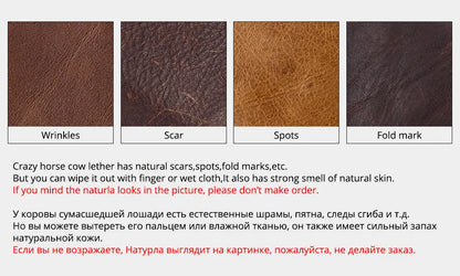Fashion Women’s Leather Wallet — Genuine Leather Clutch with Hasp & Double Zipper, Short Coin Pocket and ID Card Holder Purse