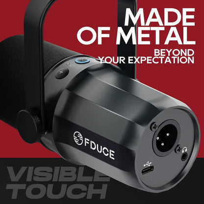 FDUCE SL40X/SL40 Dynamic Microphone — Metal Headset with Sound Insulation, Ideal for Podcasts, Live Broadcast & Gaming
