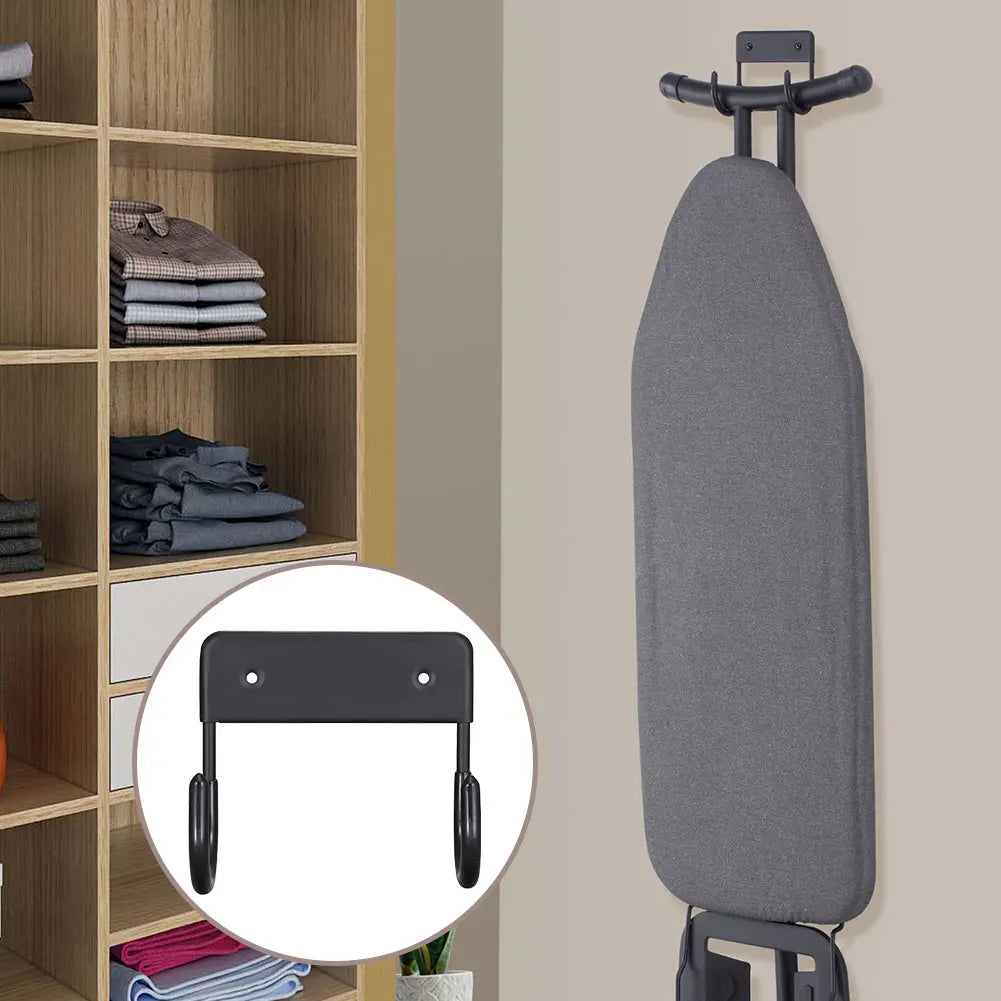Maximize Laundry Space: Ironing Board Wall Mount Hook Hanger - Universal Holder for Home Laundry Room - Convenient Shelf Storage Rack for Laundry Accessories