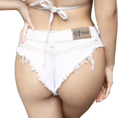 2025 Summer Low-Waist Skinny Denim Shorts — Sexy Stretch Mini Jeans for Women, Sizes S-XXL