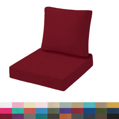Custom Waterproof Seat & Back Cushion Set – Chair, Sofa & Bench Pads for Patio, Garden & Bay Window Comfort Decor