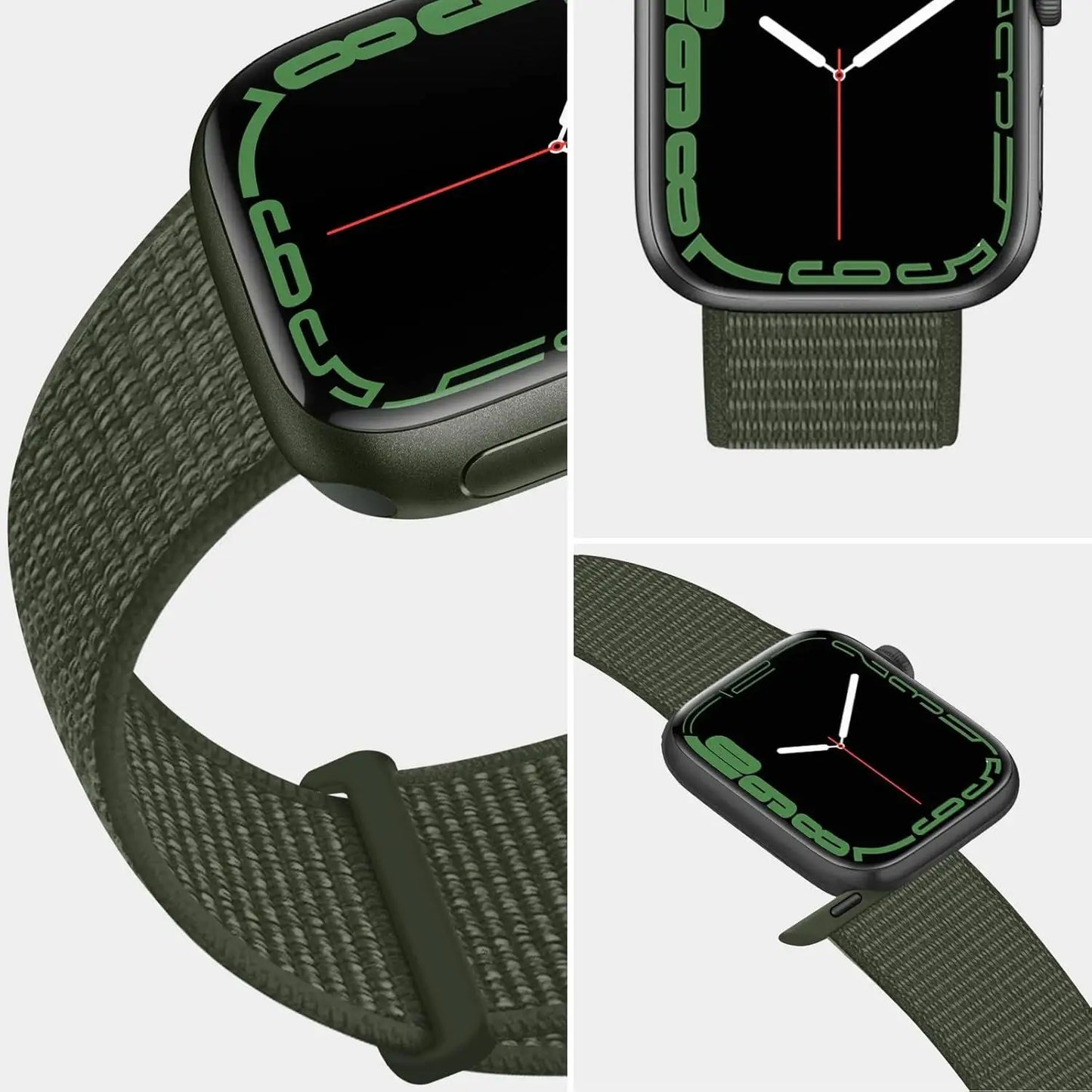Sport Loop Strap for Apple Watch Band 40mm–49mm – Compatible with Series 3–10, SE & Ultra Adjustable Bracelet