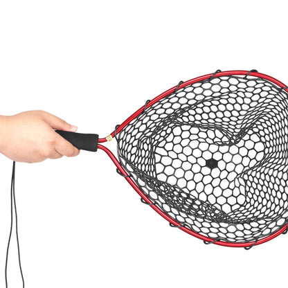 Folding Silicone Fish Net with Aluminum Alloy Pole | Small Mesh Landing Net for Easy Casting | Portable Fishing Tool