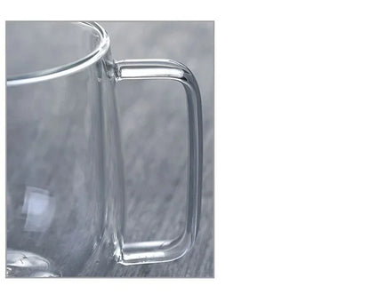 150-350ml Heat Resistant Borosilicate Glass Mug – Double Wall Coffee Cup with Handle, Clear Milk & Water Cup Gift