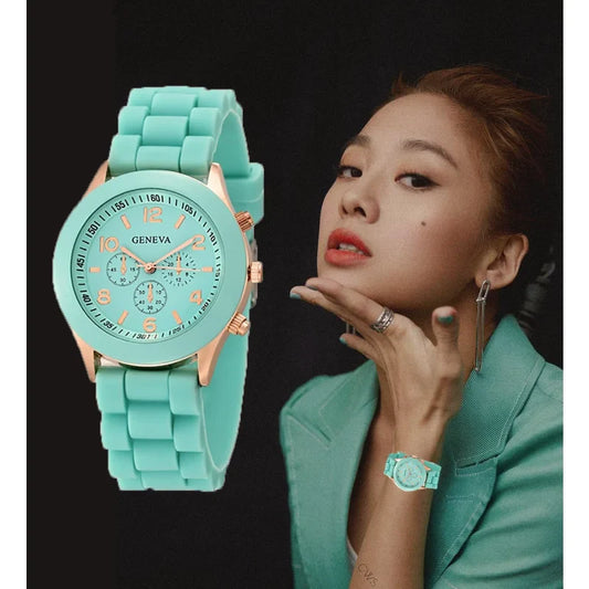 2023 Women's Fashion Watch - Luxury Brand Silicone Strap Quartz Wristwatch, Relogio Feminino Zegarki for Women