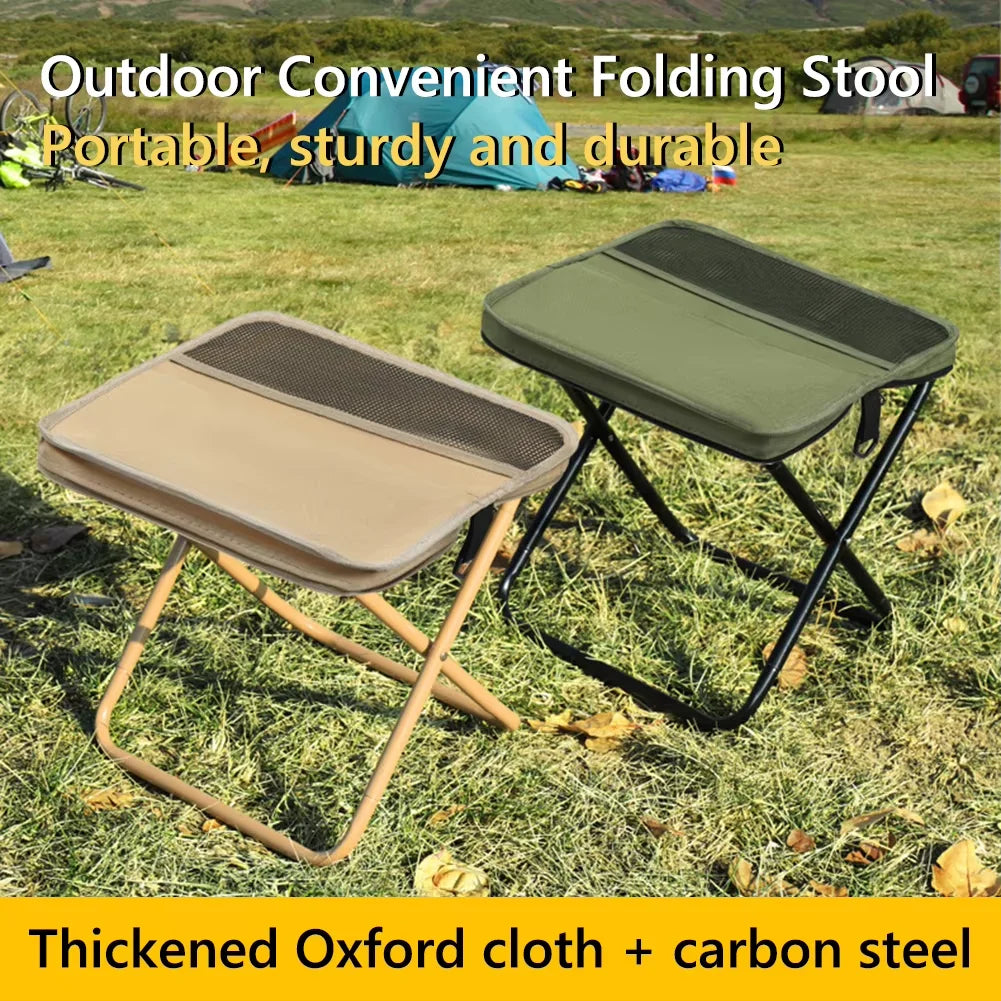 Portable Foldable Backpack Stool — Lightweight Compact Camping Chair for Hiking, Fishing, Picnic & Outdoor Travel