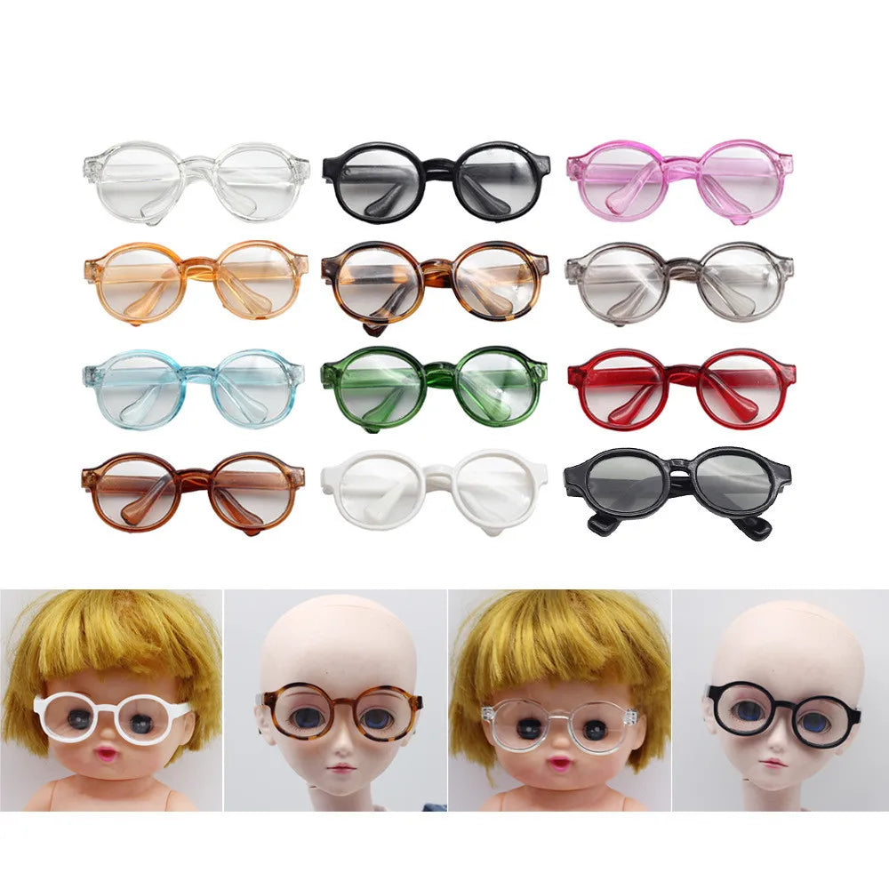 6.5cm & 9cm Transparent Plastic Glasses – Sunglasses for 1/8, 1/6, 1/3, 1/4 BJD Dolls, Labubu, MSD, SD, EXO Plush