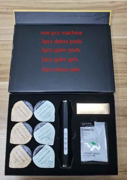 2024 CO2 Bubble Oxygenation Facial Machine — Rechargeable Skin Tightening with Capsules, Pods & Gels Box Set