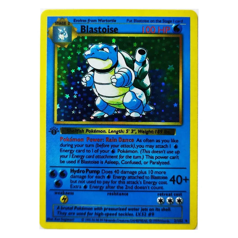 10pcs Pokémon 1996 1st Edition Collection Cards – Charizard, Shining PTCG Game Flash Cards, Anime Gift Toys