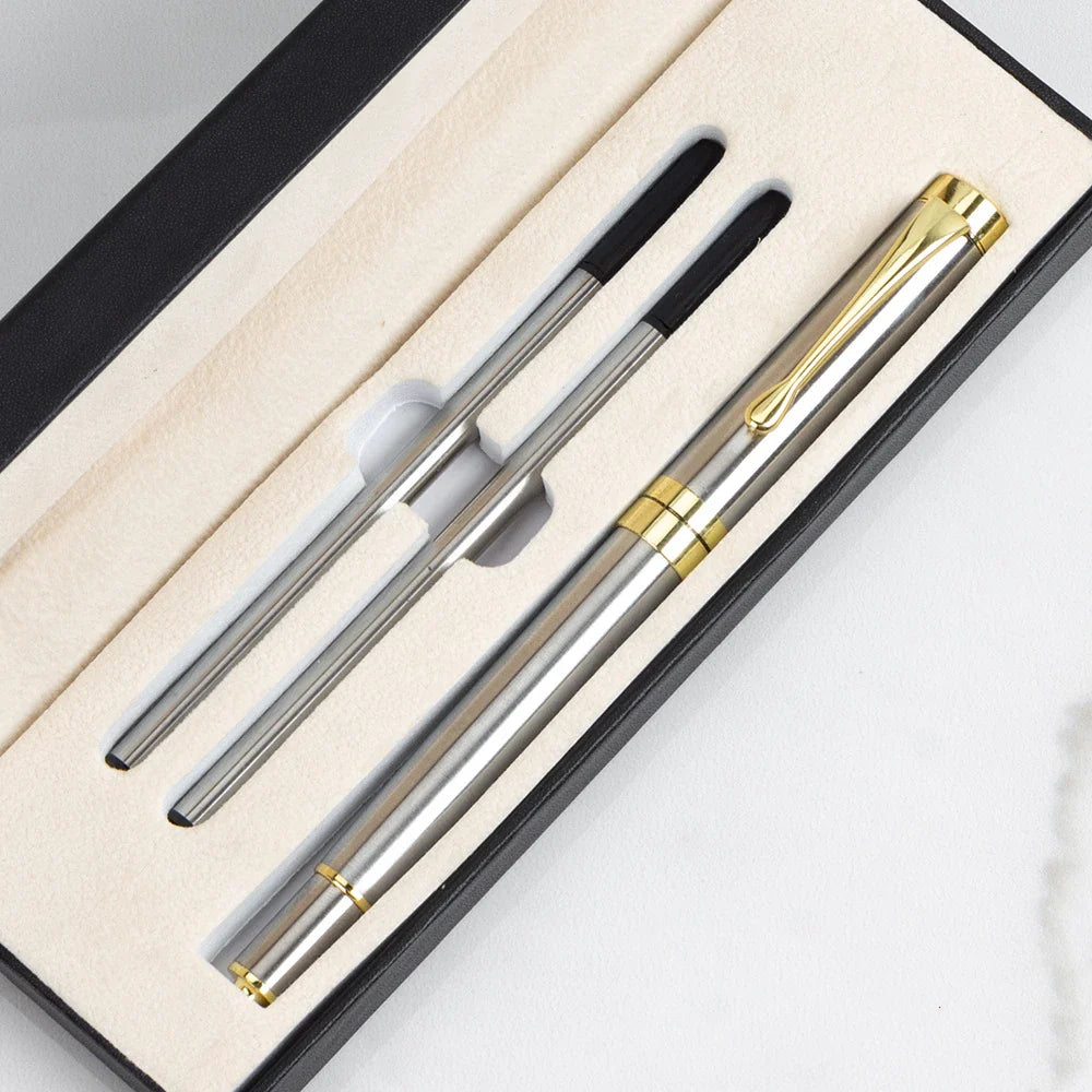 Luxury Metal Ballpoint Pen Gift Set — School, Business & Office Signature Roller Pen, Student Stationery Supplies