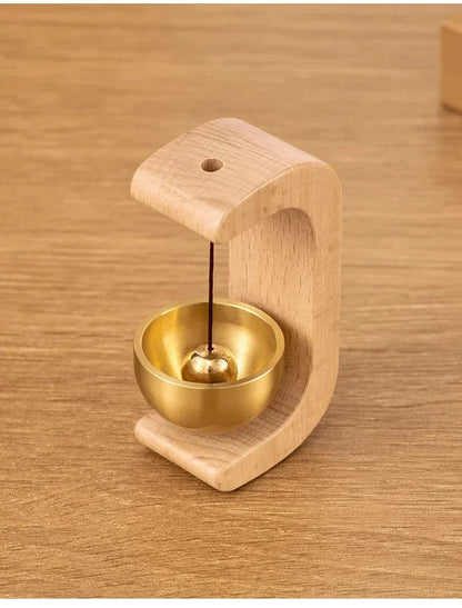 Dopamine Magnetic Indoor Wind Chime – Oak & Walnut Copper Doorbell for Home Decor
