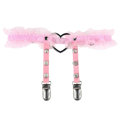 Sexy Leather Thigh Garter Belt – PU Punk Elastic Harness Leg Strap for Women & Girls
