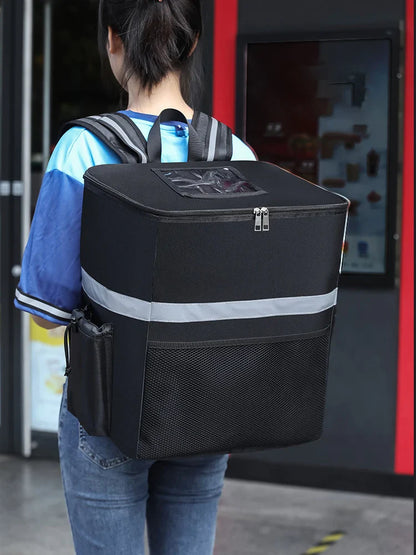 Insulated Delivery Backpack – 30L Thermal Food Bag for Riders, Large Capacity Takeout and Grocery Backpack