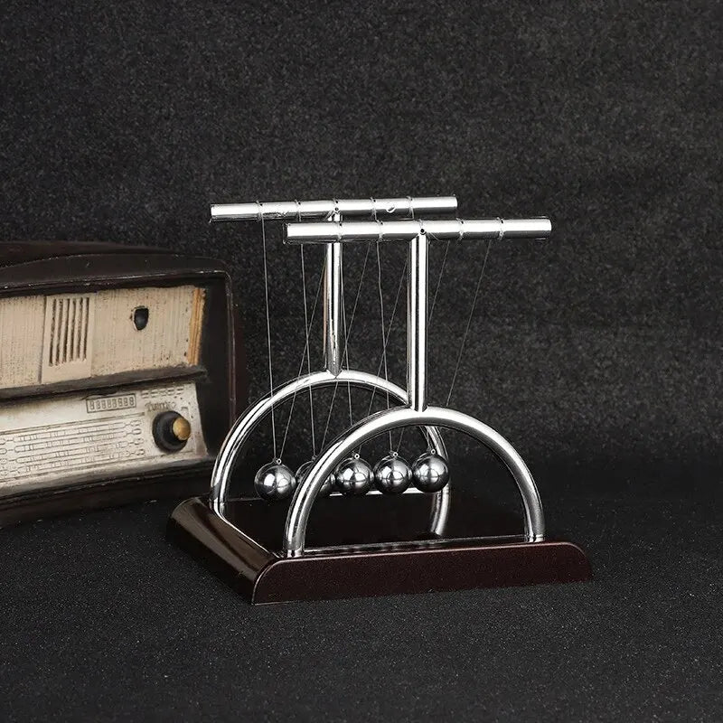 Newton’s Cradle Balance Toy - Steel Ball Physics Pendulum for Science Learning & Stress Relief