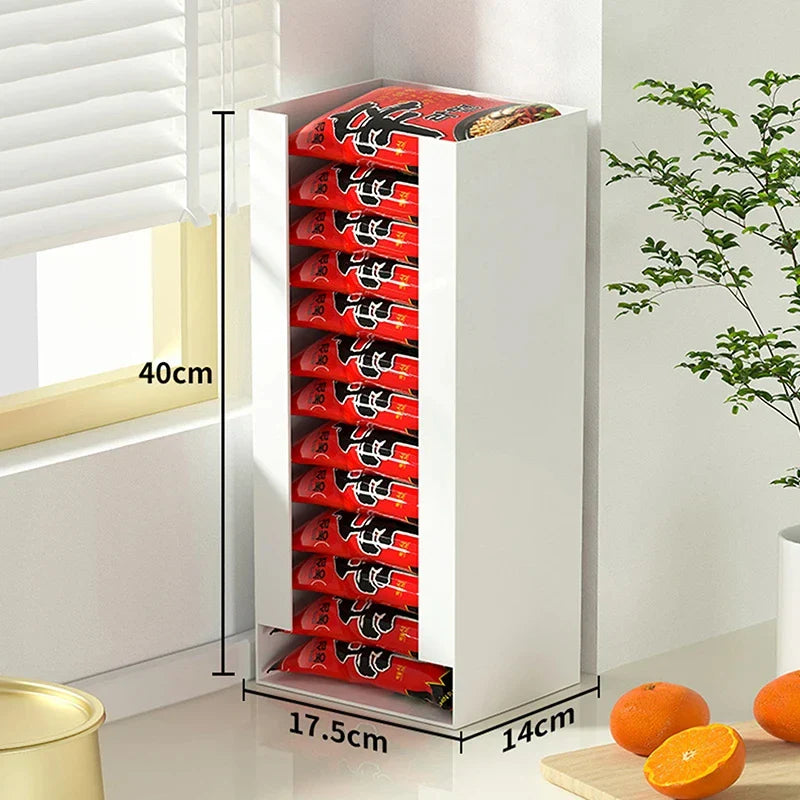 Ramen & Instant Noodle Storage Box – Multi-Function Kitchen Organizer for Cups, Tissues, Facial Masks, Tabletop Storage