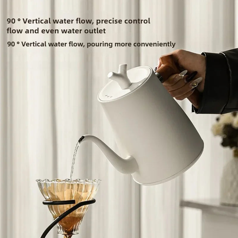 1000W Electric Gooseneck Kettle 1L 304 Stainless Steel – Intelligent Temperature Control Coffee & Tea Kettle with LED Display, Fast Heating Hot Water Boiler