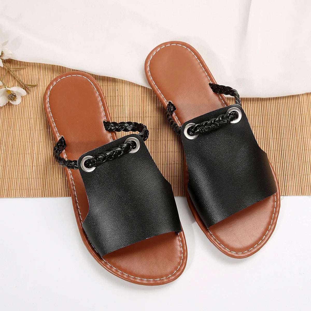 Women's Flat Sandals 2024 – Casual Summer Slippers, Bohemian Flip Flops, Beach Dress Slides Shoes