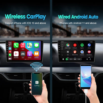 CarlinKit USB Wireless CarPlay Dongle - AI Box with Wired Android Auto, Mirrorlink Car Multimedia Player, Bluetooth Auto Connect