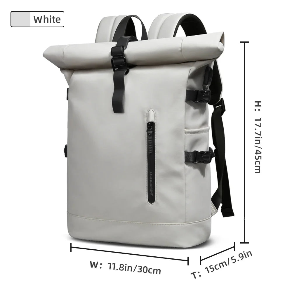 HK Expandable Travel Backpack for Men – Large Capacity Waterproof 15.6” Laptop Bag, Hiking Rucksack & Cycling Daypack with USB Port
