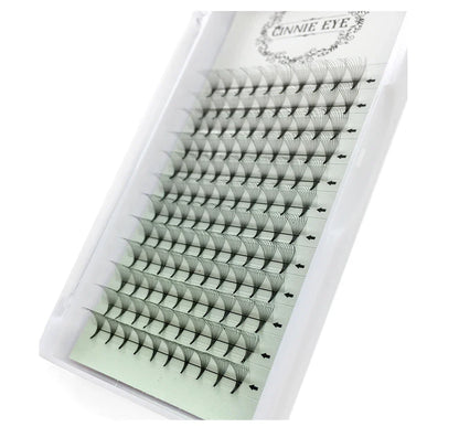 10D Premade Volume Eyelash Fans – Long Stem 3D-6D Pointy Base False Lash Clusters