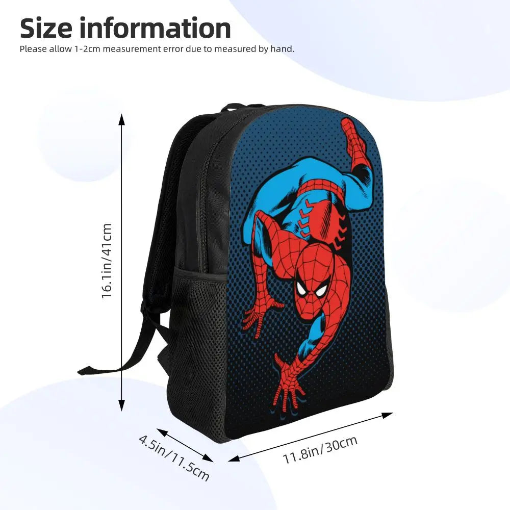 Custom Spider-Man Web Backpack – Water-Resistant School & College Bag for Men and Women