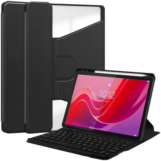 Smart Cover for Lenovo Tab M11 TB-330FU/331FC & Xiaoxin Pad 2024 11" Case with Wireless Keyboard, Pencil Holder & Stand