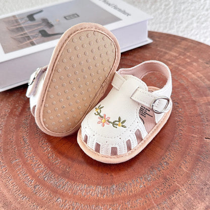 Infant Baby Sandals – Summer Newborn Crib Shoes, Flat First Walkers for Boys & Girls, Wedding Dress Shoes