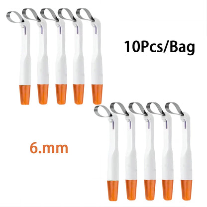 PIORPOY 10Pcs Dental Matrix Bands – Stainless Steel Adjustable Ring System, Standard & Curved Pre-Formed 4.5/6MM for Dentistry