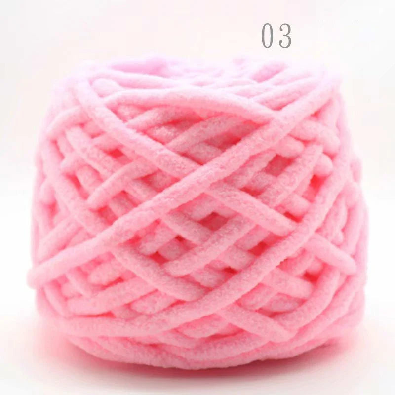3PCS 300g Soft Chenille Knitting Yarn – Thick Ice Strip Cotton Wool Yarn for DIY Handmade Blankets, Scarves & Craft Projects
