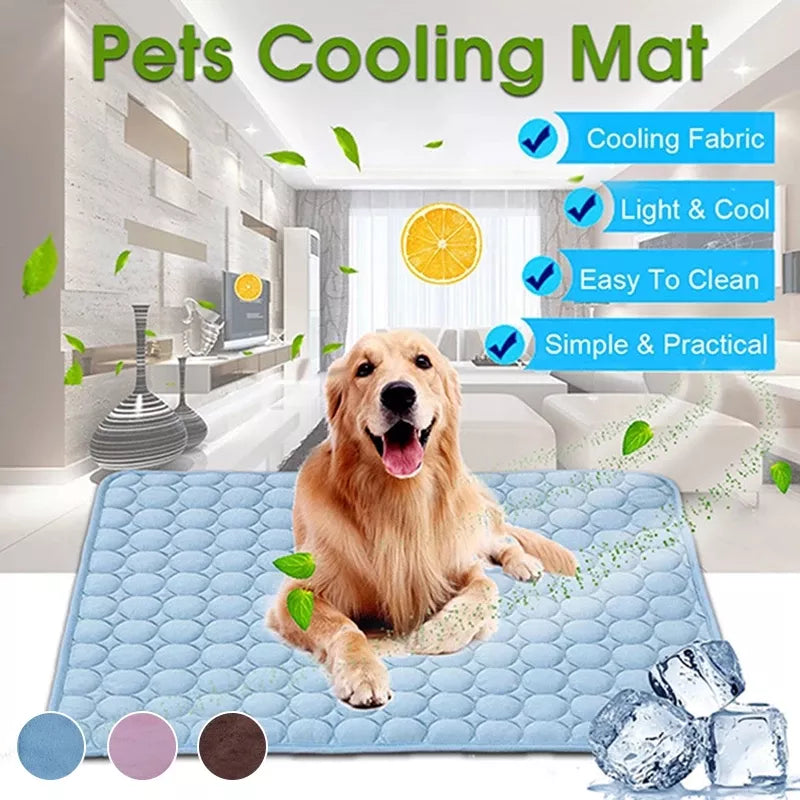 Summer Cooling Dog Mat: Breathable Pad for Dogs and Cats - Washable Pet Bed Blanket for Small, Medium, and Large Dogs, Ideal for Cars