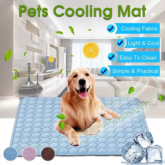 Summer Cooling Dog Mat: Breathable Pad for Dogs and Cats - Washable Pet Bed Blanket for Small, Medium, and Large Dogs, Ideal for Cars