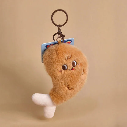 16 Styles Kawaii Mini Snack Plush Keychain – Cute Food Pendant Bag Charm Birthday Gift for Kids