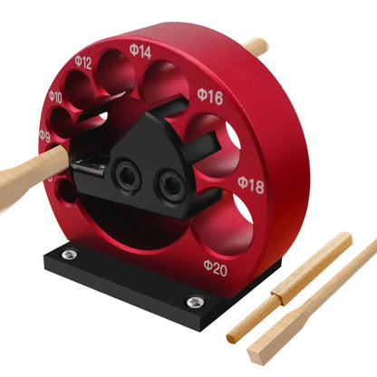 Adjustable Dowel Maker Jig Set with Carbide Blades - Woodworking Electric Drill Milling Auxiliary Tool for 8-Hole Dowel Production