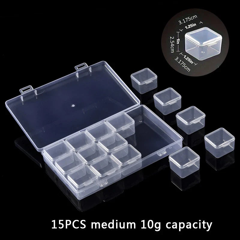 Multifunctional Transparent Storage Box Set - Ideal for Rice, Beads, Pills & Diamond Paintings, Convenient Organizer