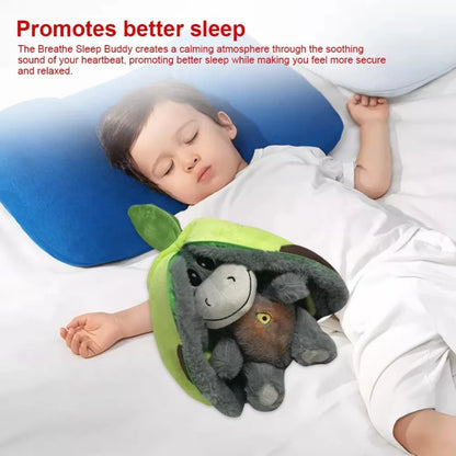 12.6-inch Luminous Breathing Plush Doll – Motion Light Baby Sleeping Toy Donkey Cartoon Soft Doll for Early Childhood