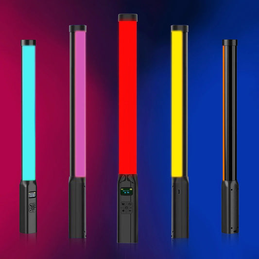 Handheld RGB LED Light Wand 50CM – Adjustable 2500K-9000K CRI 95+ Colorful Stick Light for Photography & Studio Lighting