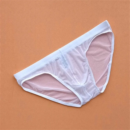 Full Transparent Mesh Men's Briefs - Ultra-Thin Breathable See-Through Underwear