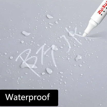 Waterproof White Paint Marker Pens 2.0mm 1/3/5PCS – Oil-Based Fine Tip for DIY Crafts, Sketching & Art