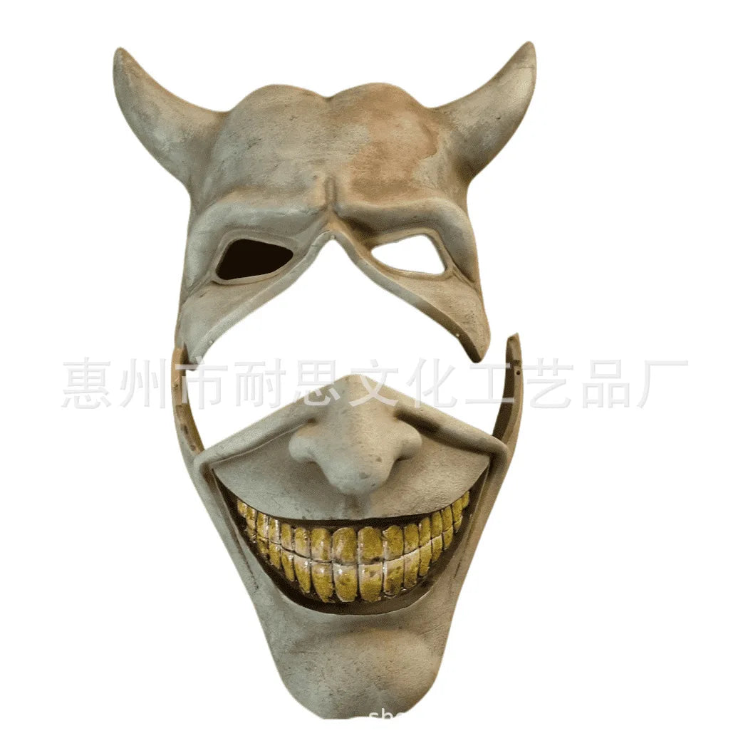 The Black Phone Horror Half Face Mask – Scary Halloween Masquerade Cosplay Accessory