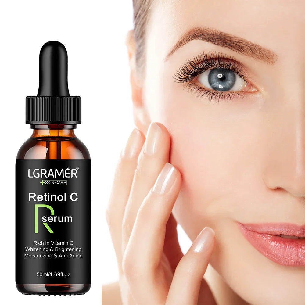 Retinol Anti-Aging Serum – Wrinkle Removal, Pore Shrinking, Whitening & Moisturizing Face Firming Oil