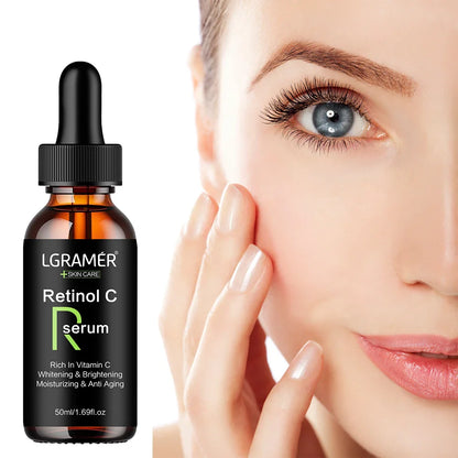 Retinol Anti-Aging Serum – Wrinkle Removal, Pore Shrinking, Whitening & Moisturizing Face Firming Oil